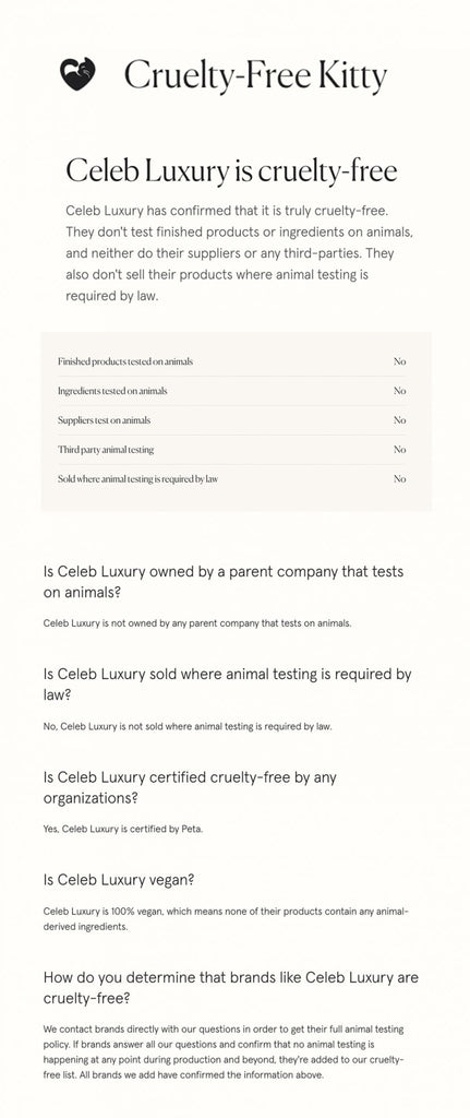 Cruelty-Free Kitty