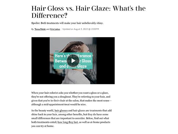 Hair Gloss vs. Hair Glaze: What’s the Difference?