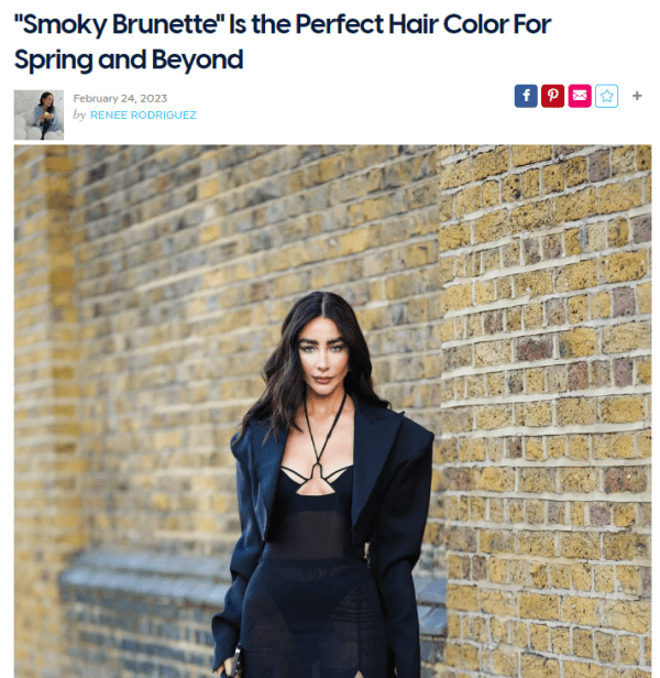 “Smoky Brunette” Is the Perfect Hair Color For Spring and Beyond