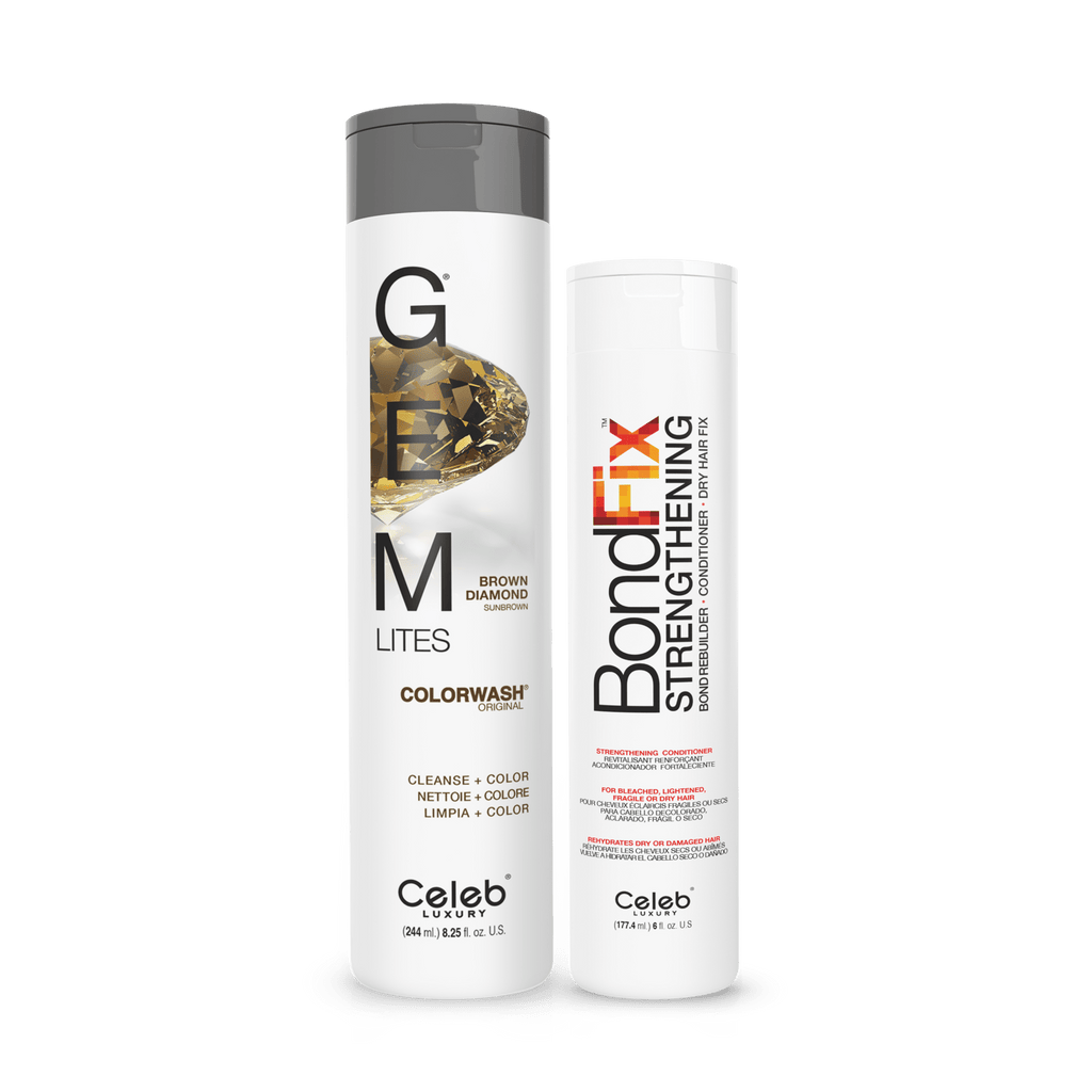 BROWN DIAMOND LIGHT GOLDEN BROWN® COLORWASH + BONDFIX - Celeb Luxury