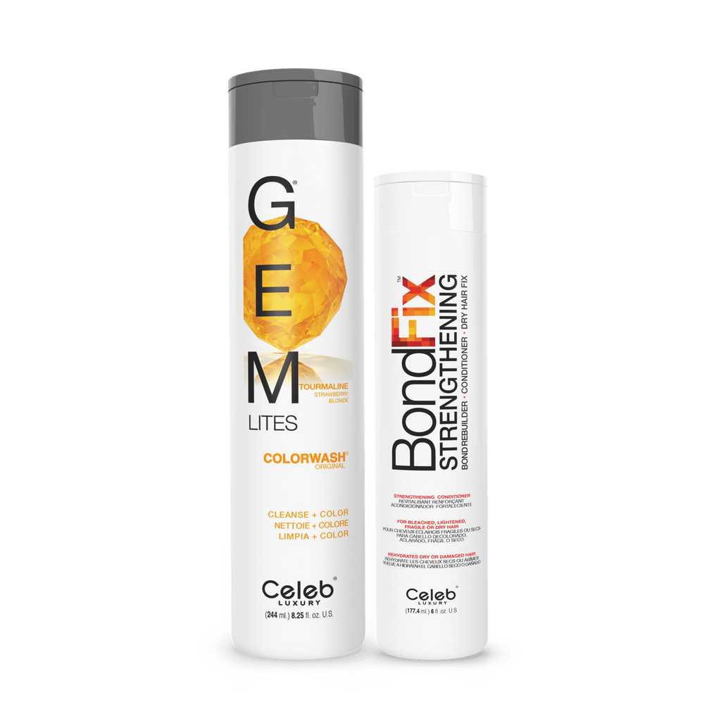 TOURMALINE STRAWBERRY BLONDE COLORWASH + BONDFIX - Celeb Luxury