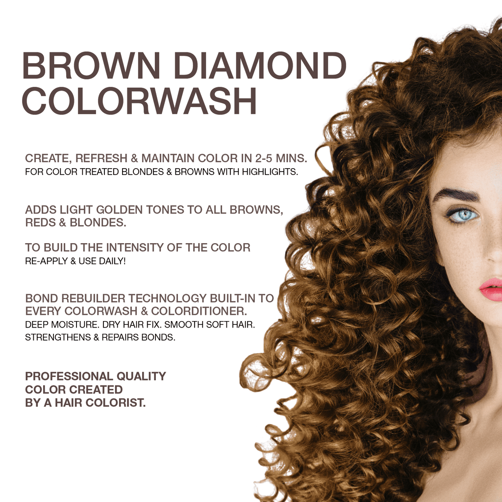 BROWN DIAMOND LIGHT GOLDEN BROWN® COLORWASH + BONDFIX - Celeb Luxury