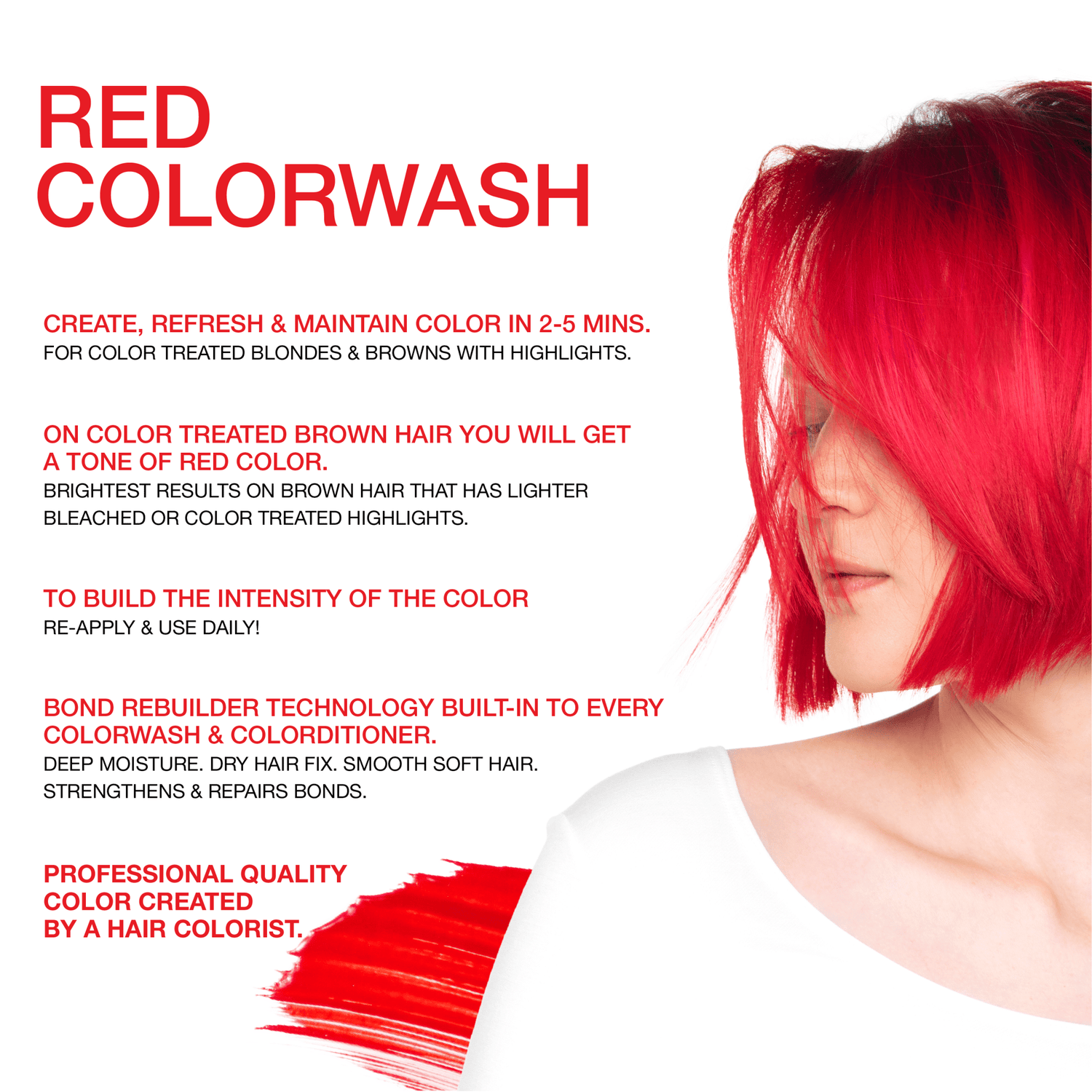 Vivid Red Colorwash