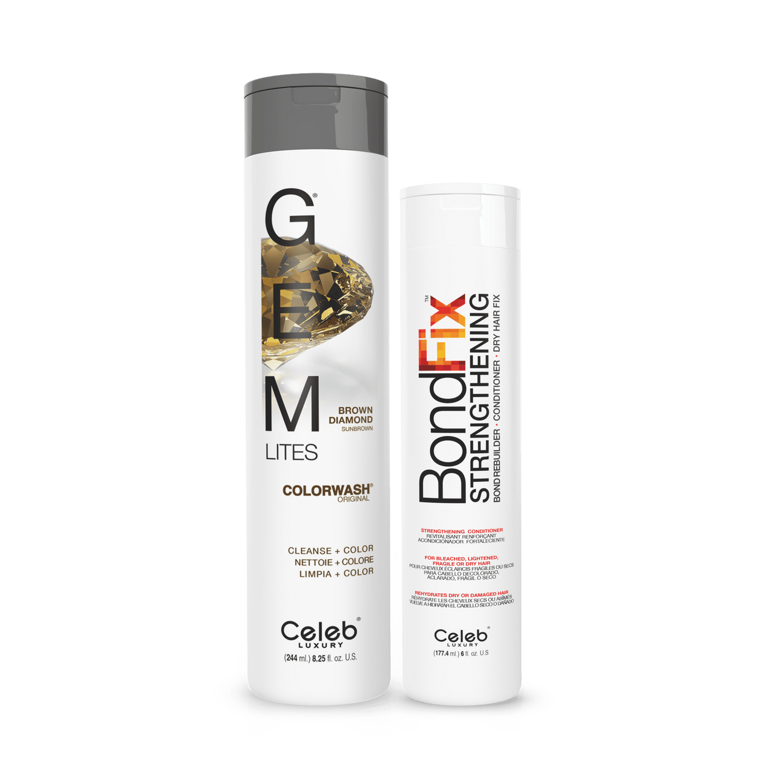 BROWN DIAMOND LIGHT GOLDEN BROWN® COLORWASH + BONDFIX - Celeb Luxury