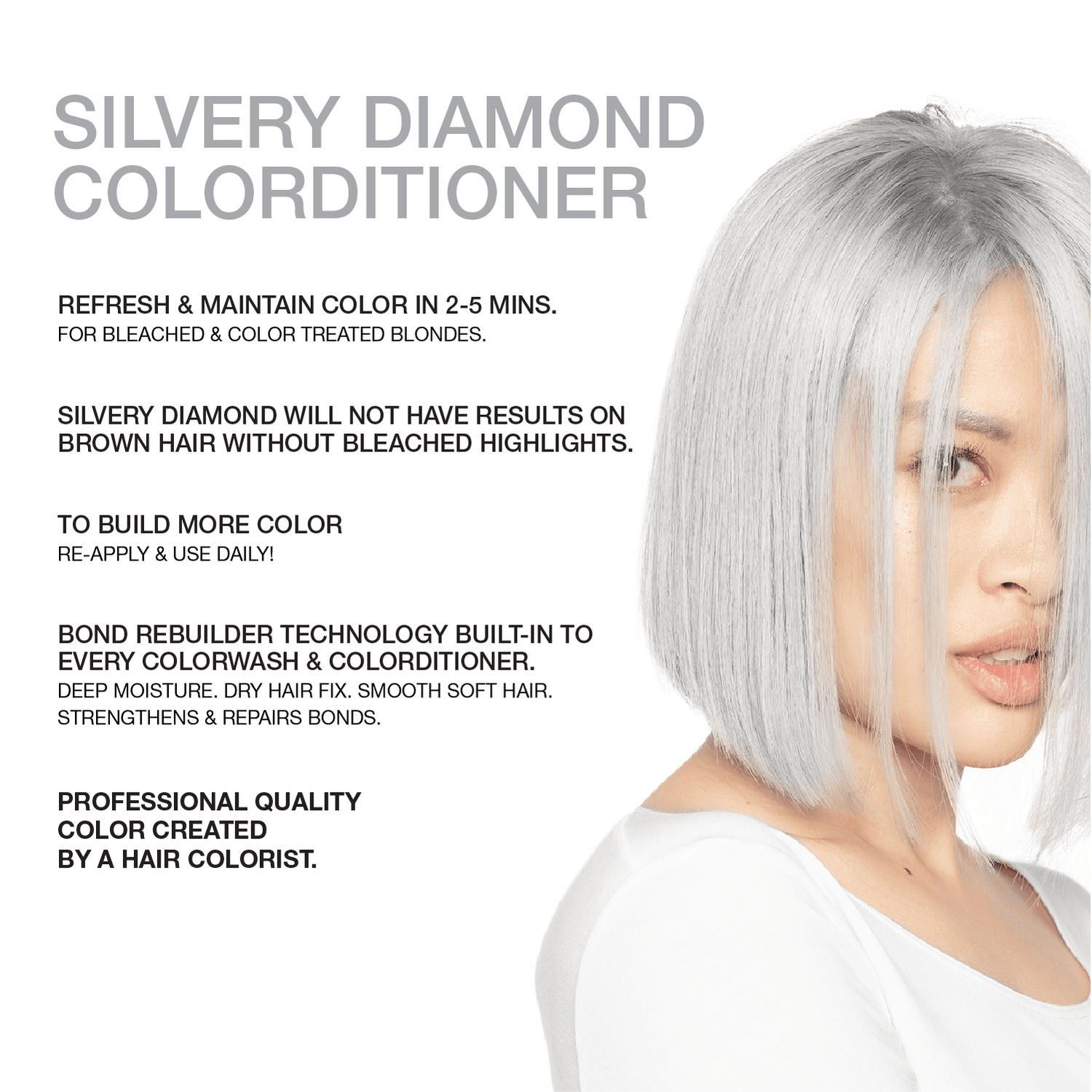 SILVERY DIAMOND SILVER BLONDE® COLORDITIONER - Celeb Luxury