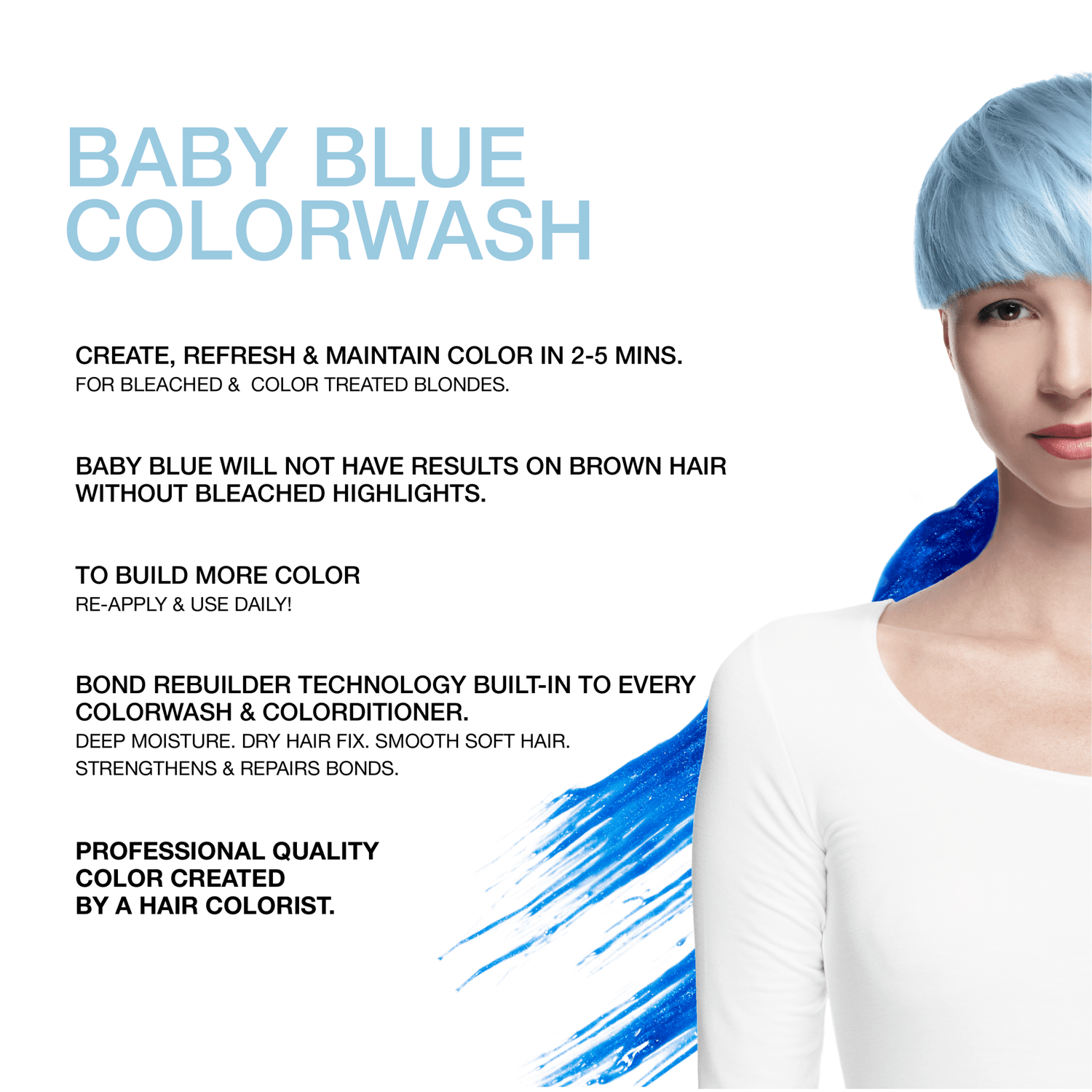 PASTEL BABY BLUE COLORWASH + BONDFIX - Celeb Luxury