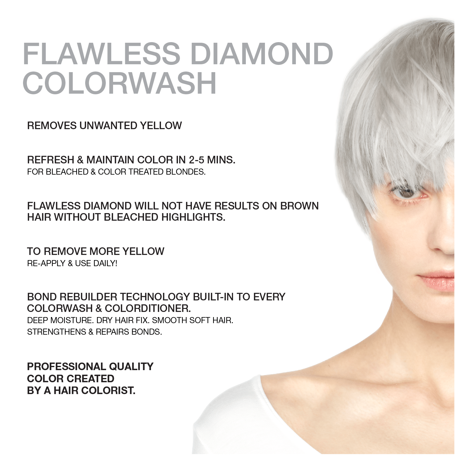 FLAWLESS DIAMOND PLATINUM BLONDE® COLORWASH 25 fl. oz. - Celeb Luxury
