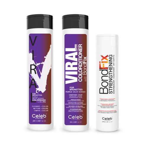 VIRAL PURPLE FOR BROWN HAIR BUNDLE - Celeb Luxury