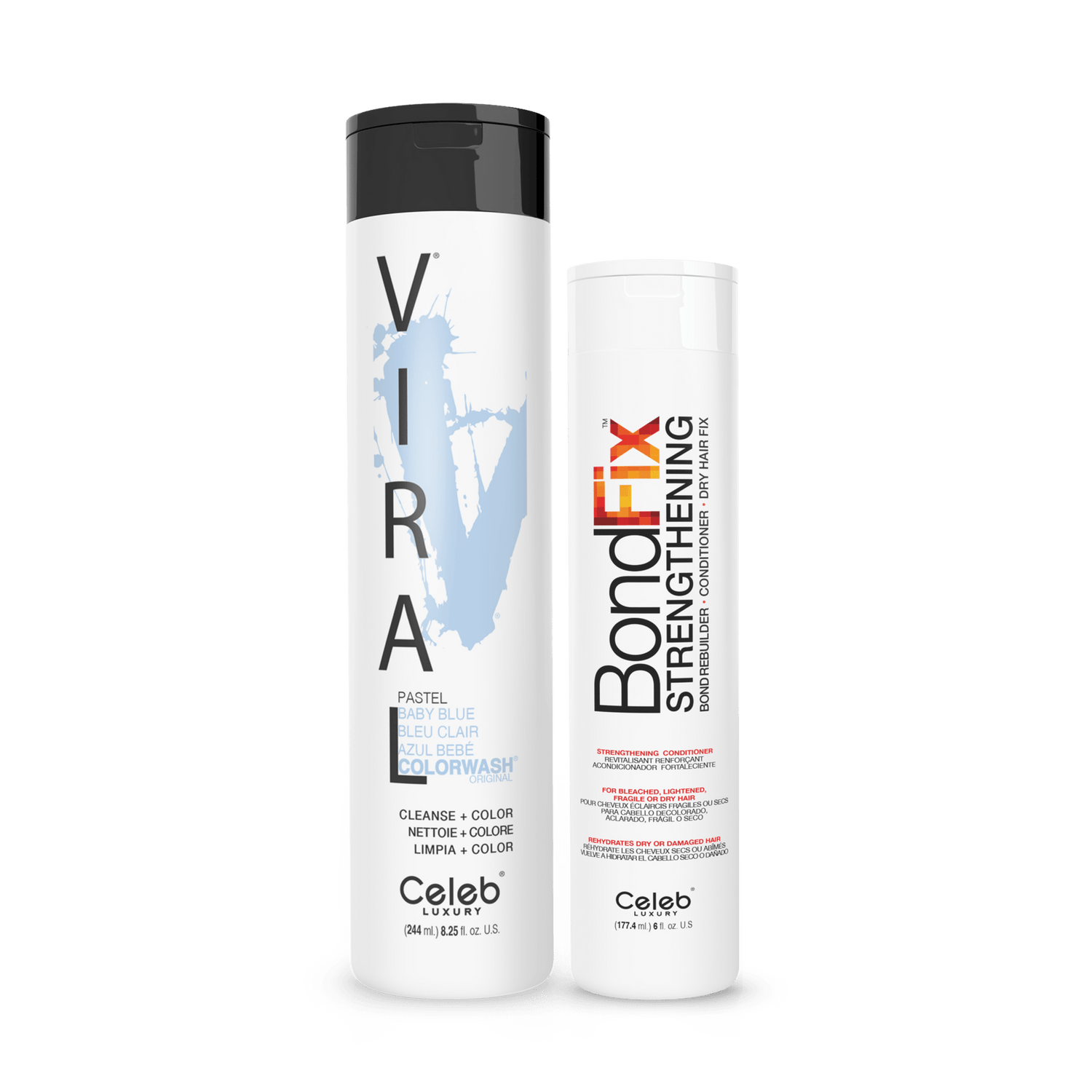 PASTEL BABY BLUE COLORWASH + BONDFIX - Celeb Luxury