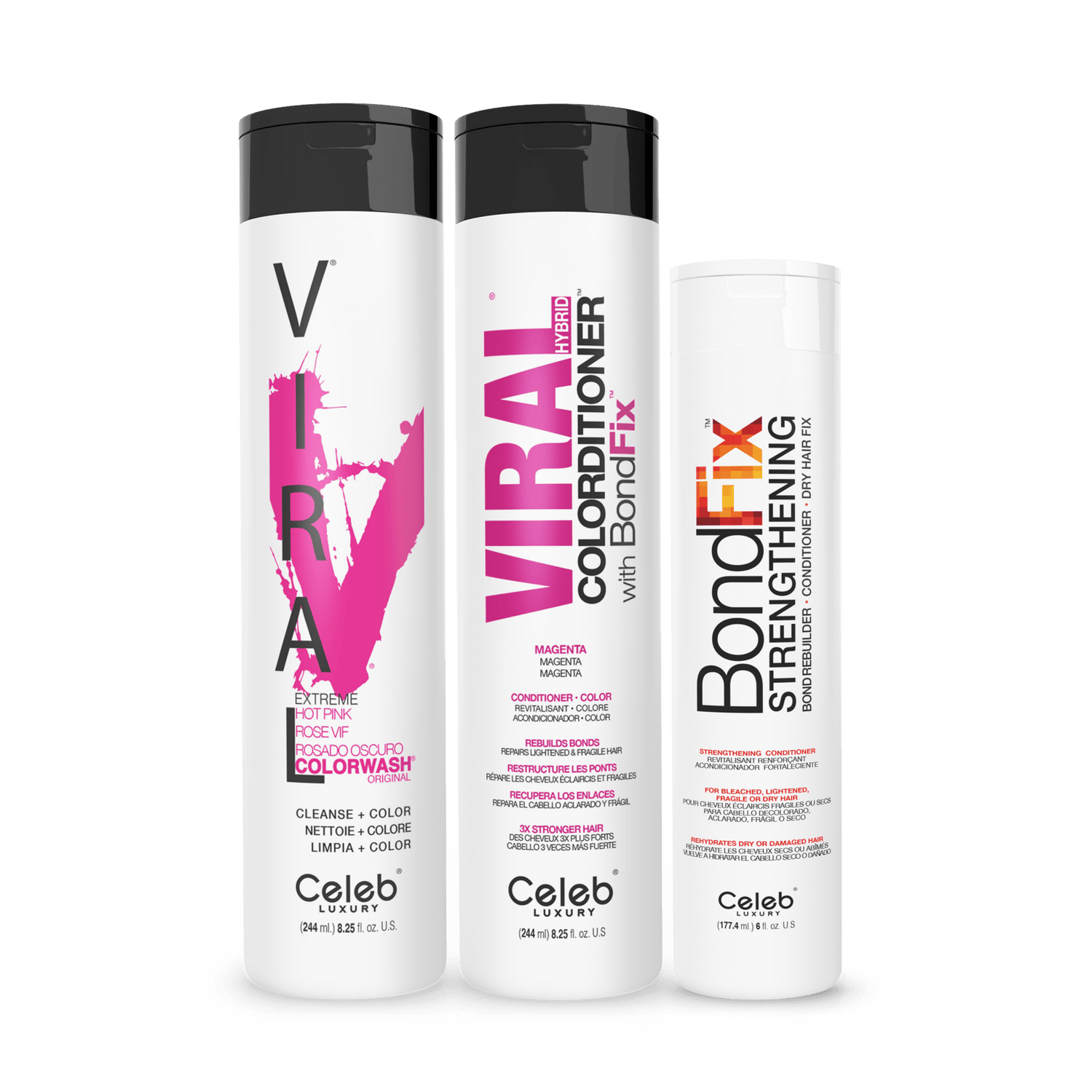 VIVID HOT PINK/MAGENTA HEALTHY COLOR BUNDLE - Celeb Luxury